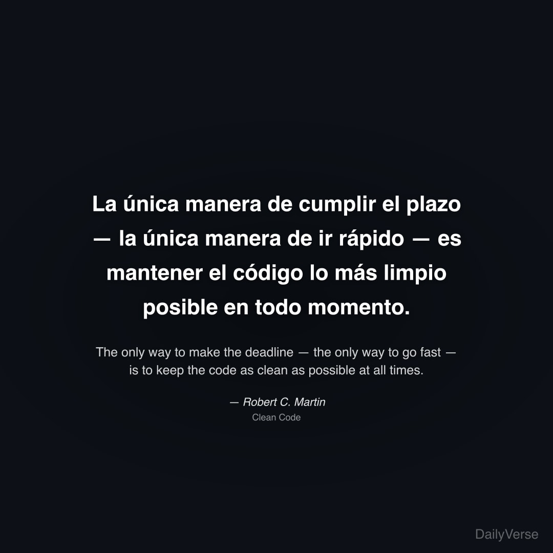 La única manera de cumplir el plazo — la única man