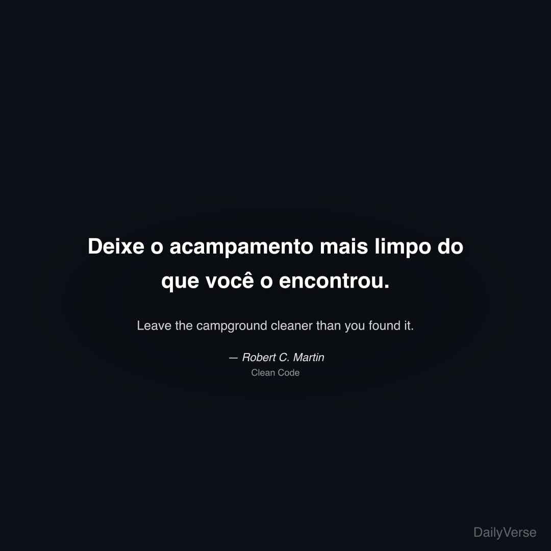 Deixe o acampamento mais limpo do que você o encon