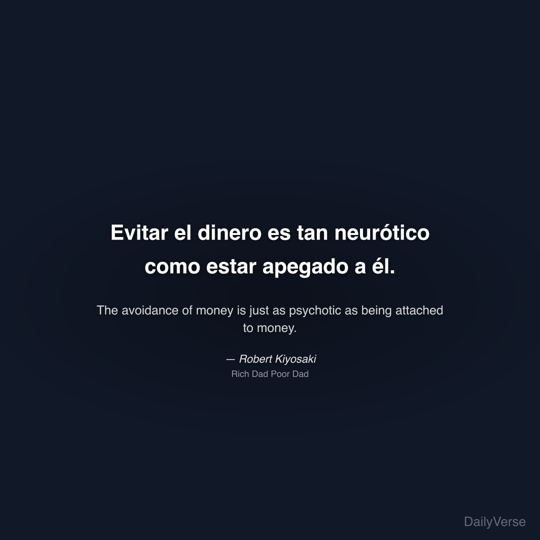 Evitar el dinero es tan neurótico como estar apega