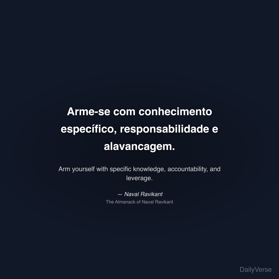 Arme-se com conhecimento específico, responsabilid