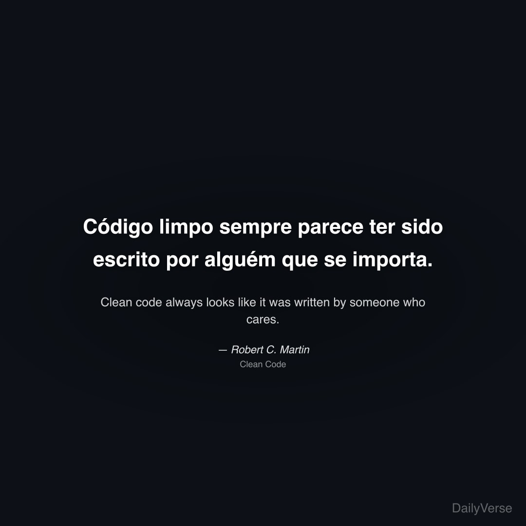 Código limpo sempre parece ter sido escrito por al