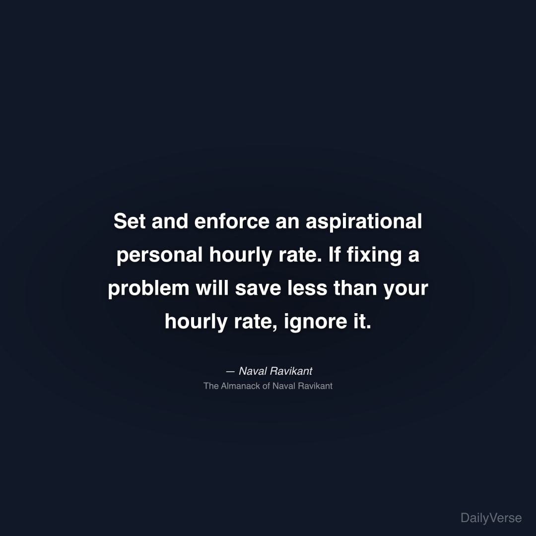 Set and enforce an aspirational personal