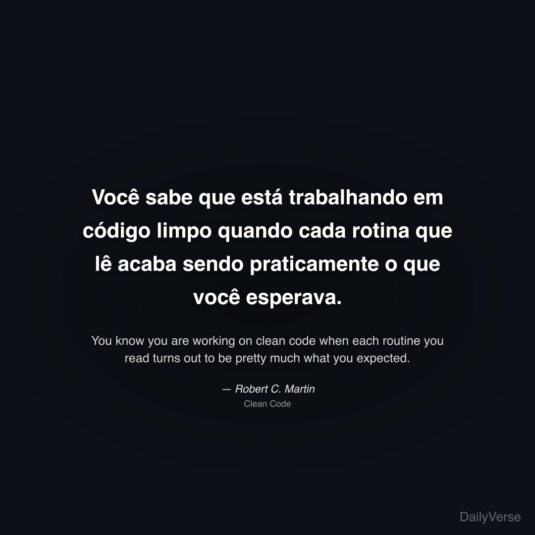 Você sabe que está trabalhando em código