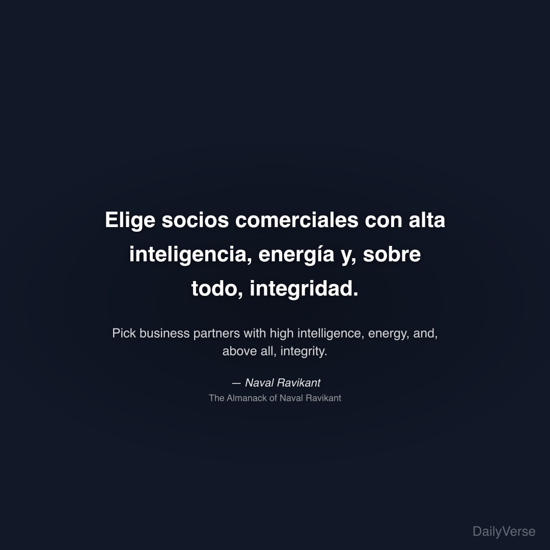 Elige socios comerciales con alta inteligencia, en