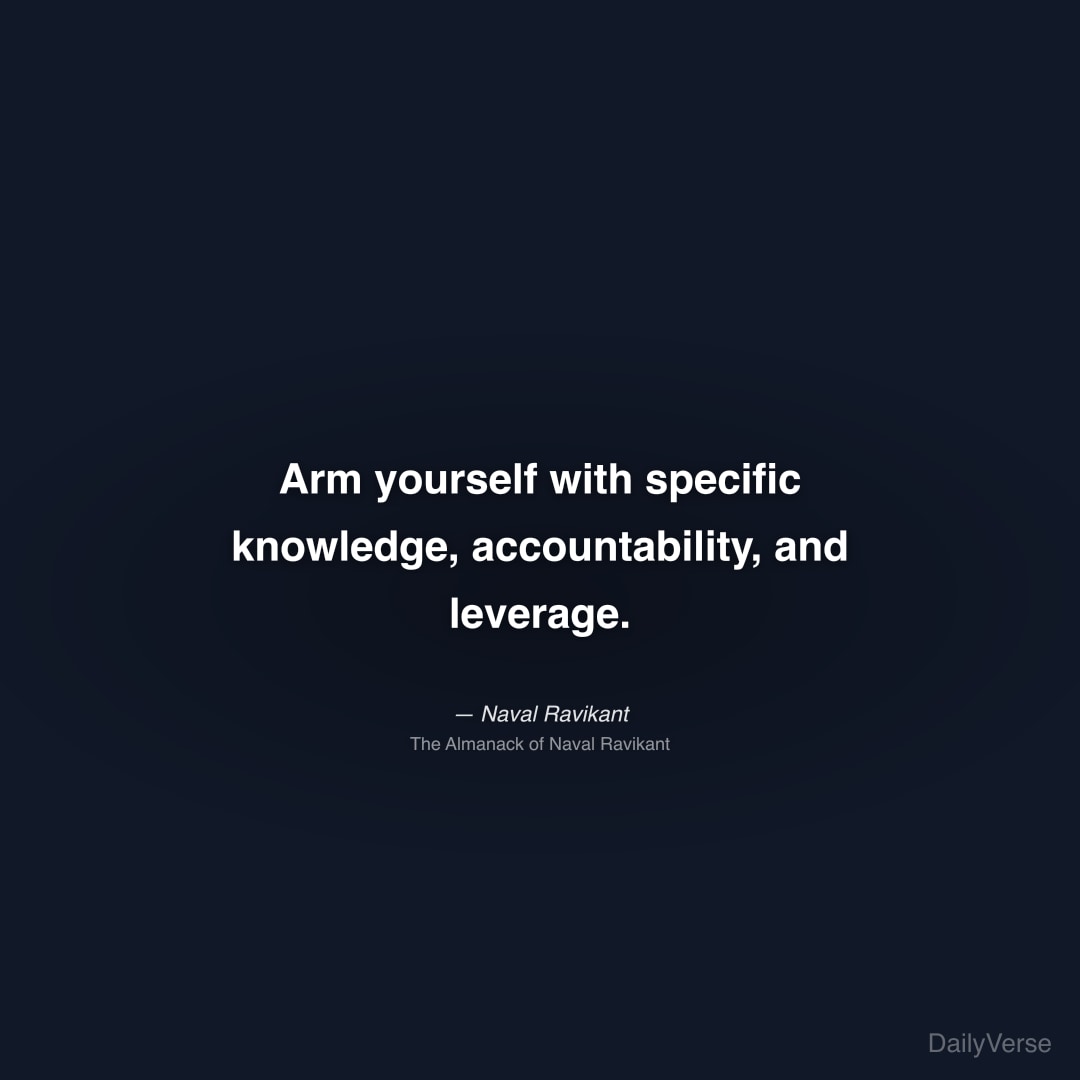 Arm yourself with specific knowledge, accountabili